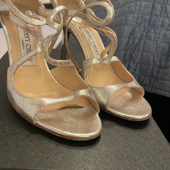 Jimmy Choo Ivette 75mm Champagne 38 - Picture 10 of 11